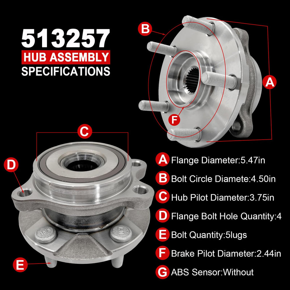 KNOLET 513257 front hub for Corolla IM 2017-2018, precise fit