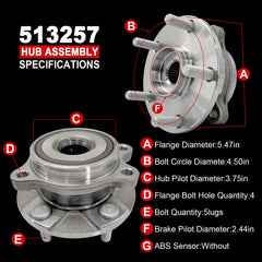 KNOLET 513257 front hub for Corolla IM 2017-2018, precise fit