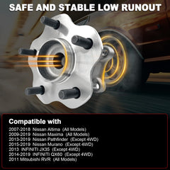 KNOLET 512388 front-right hub assembly ensures OE-like fit and reliability.