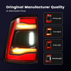 KNSPEC Ram 1500 rear view LED tail light assembly