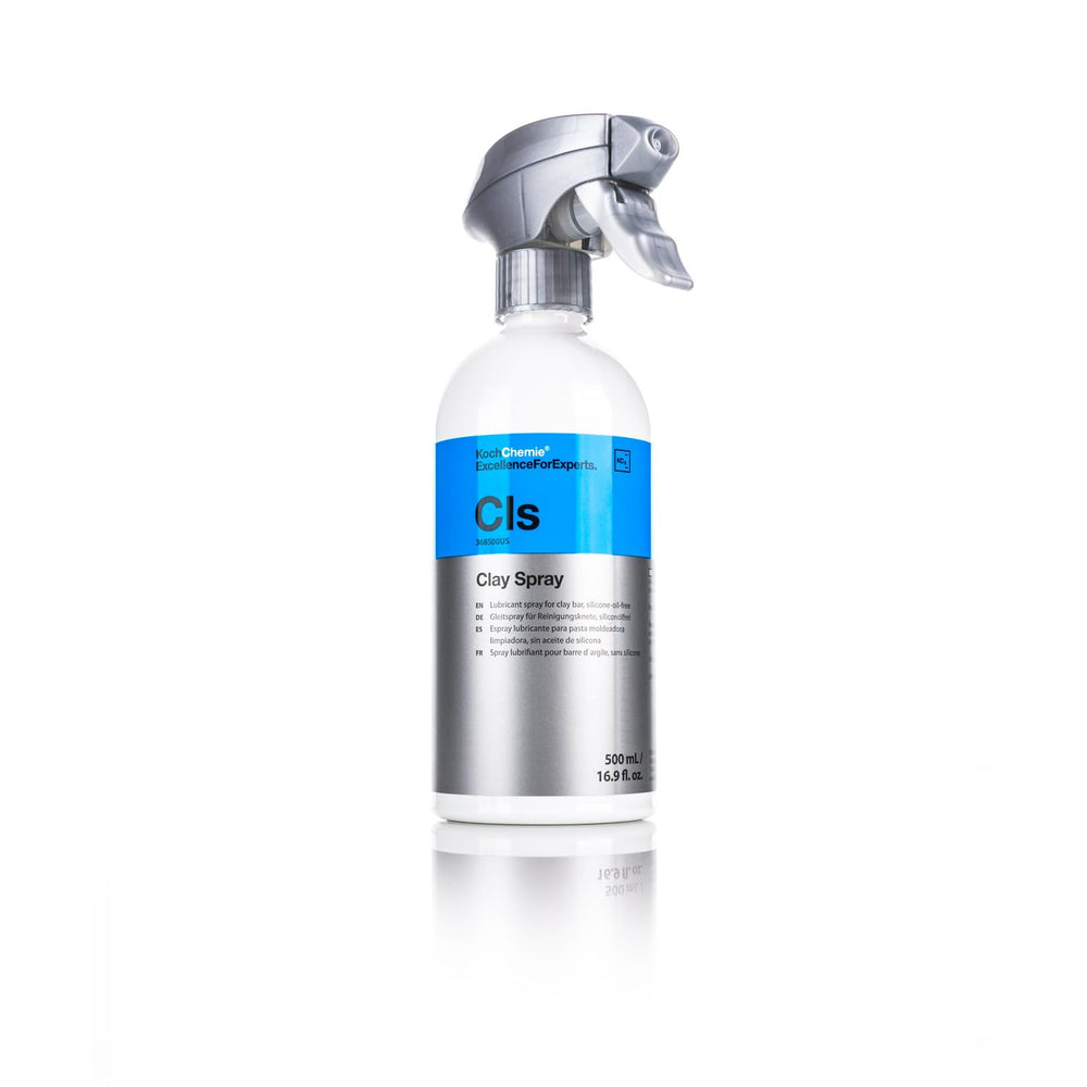 KOCHCHEMIE Clay Spray Bottle demonstrating silicone-free lubrication for safe clay bar use.