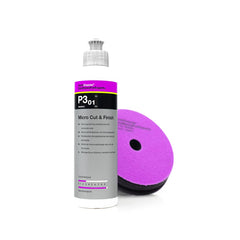 Koch-Chemie Micro Cut & Finish panel application demonstrates precise paint correction.