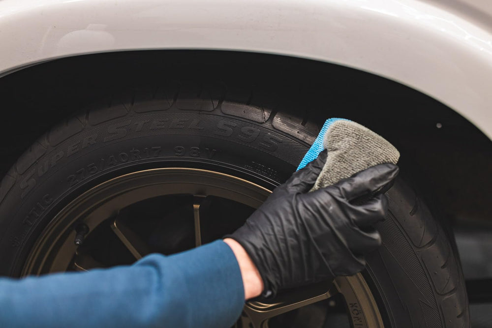 KOCHCHEMIE Tire Glaze buffed to reveal showroom-like gloss.