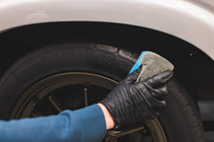 KOCHCHEMIE Tire Glaze buffed to reveal showroom-like gloss.