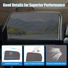 KOCZIL CX-5 adhesive buckles secure shade on non-metal surfaces.