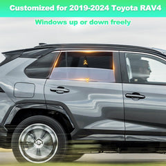 KOCZIL Rav4 rear shade installed with magnets for quick setup