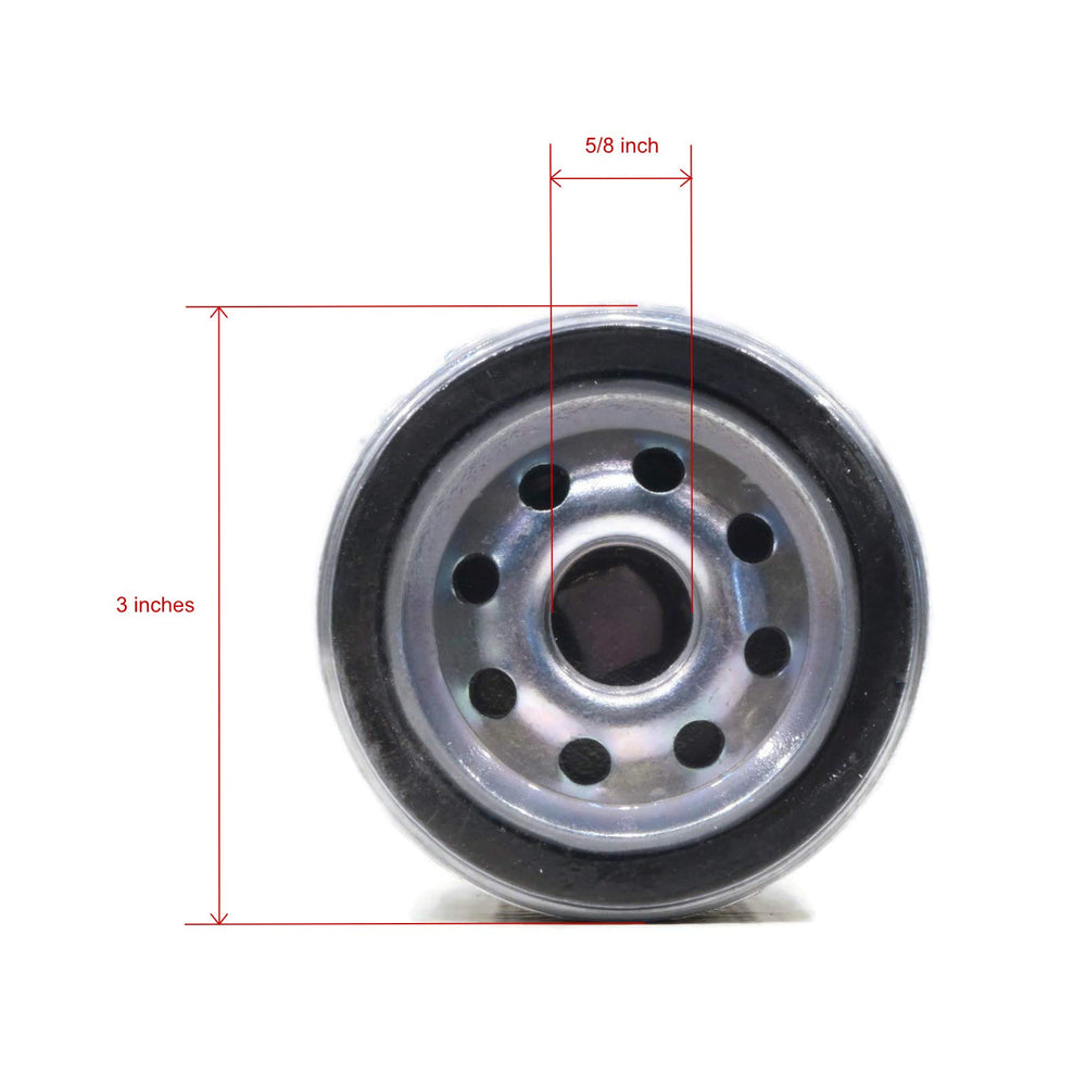 Kohler oil filter side view shows compact, quick-replace design.