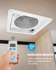 Kohree 14-inch RV vent fan provides 934CFM airflow for rapid cooling