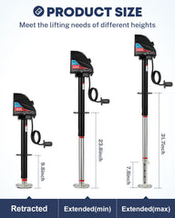 Kohree 22-inch extended height improves trailer clearance during setup.