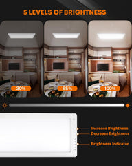Kohree RV light highlights three color temperatures for versatility.