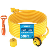 Kohree 50 ft RV extension with grid handle for outdoor power access
