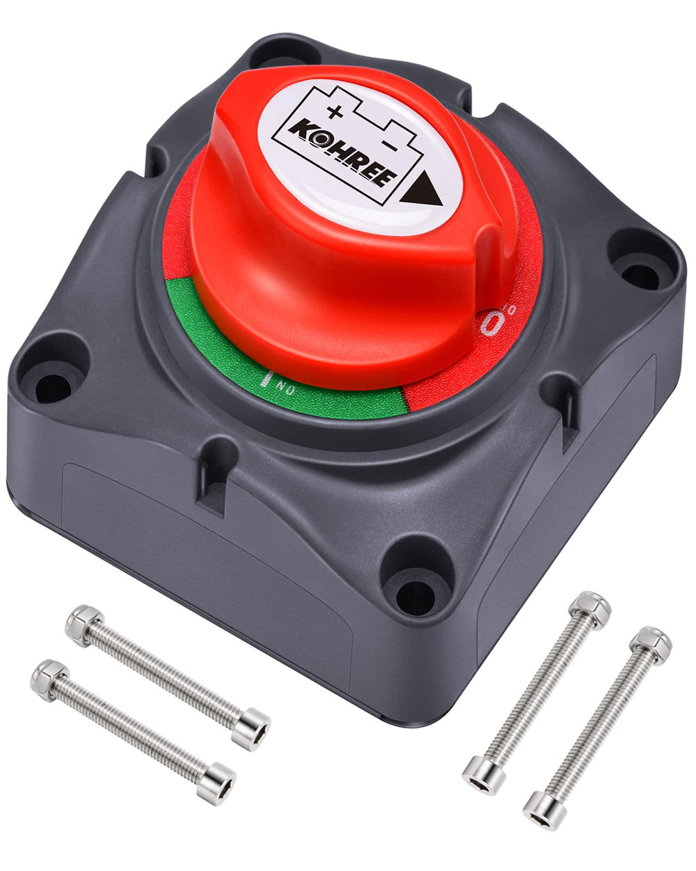 Kohree battery disconnect switch 12V main view with rugged ABS housing for reliable isolation.