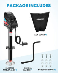 Kohree electric trailer jack weatherproof cover protects against rain and dust.