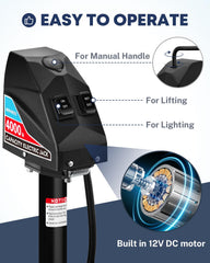 Kohree electric trailer jack 7-way connector simplifies plug-in setup.