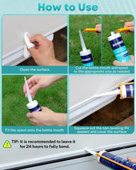 Kohree non-sag formula stays elastic on changing RV roof temperatures.