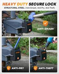 Kohree hardened steel body resists prying and harsh outdoor use.