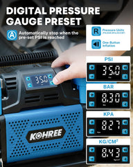 Kohree heavy-duty construction with stable base reduces vibration during use.