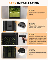 Kohree heavy-duty aluminum construction delivers durable door protection.