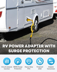 Kohree high-quality copper construction delivers reliable conductivity for RV power connections.