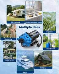 Kohree 50-mesh inlet strainer protects the pump from debris