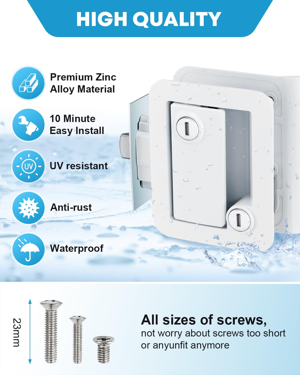 Kohree IPX3 waterproof lock withstands rain while camping