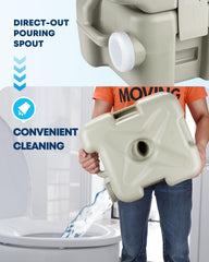 Kohree 2.64 gallon fresh water tank enables up to 90 flushes.