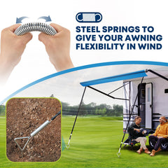 Kohree weather-resistant materials protect the awning from the elements