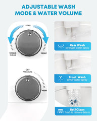 Kohree RV bidet retractable dual-nozzles enable rear and front wash options.