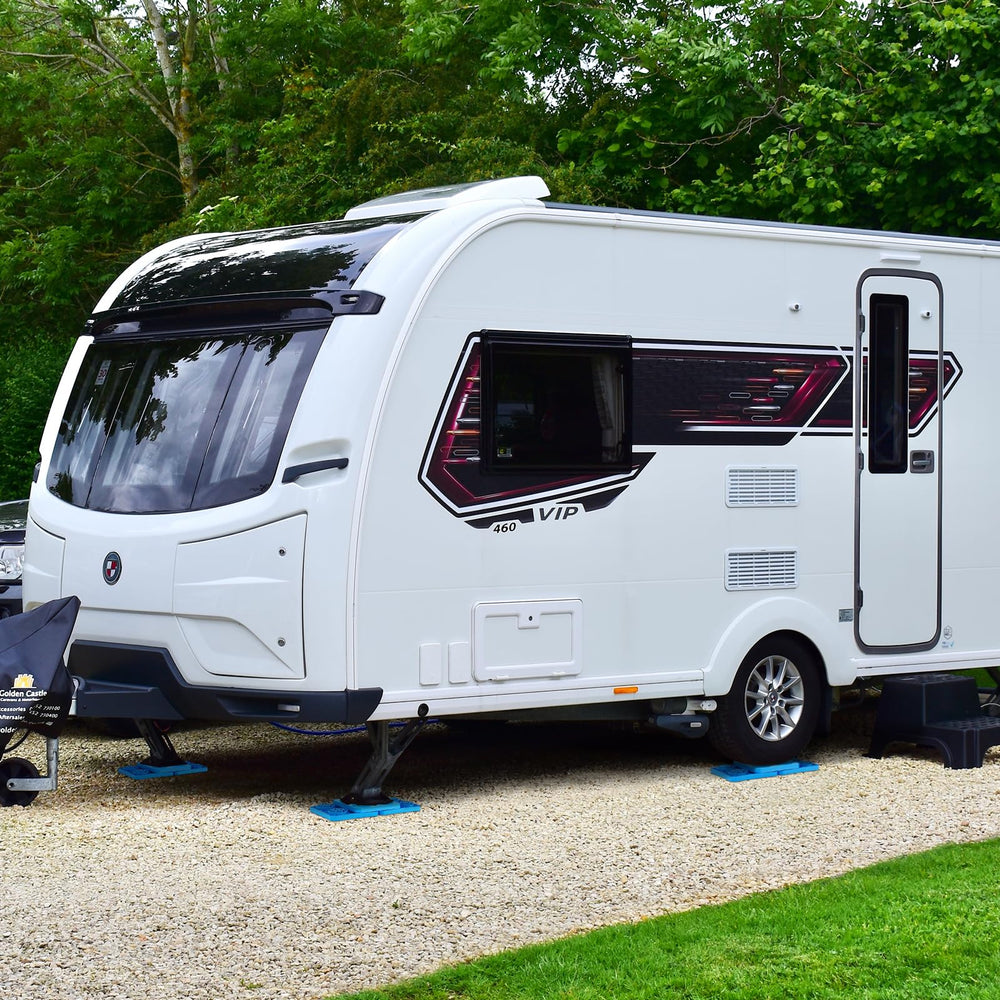 Kohree blocks compatible with single and dual wheels on RVs