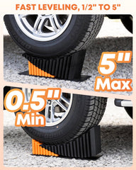 Kohree rubber mats protect tires and enhance grip with leveling blocks