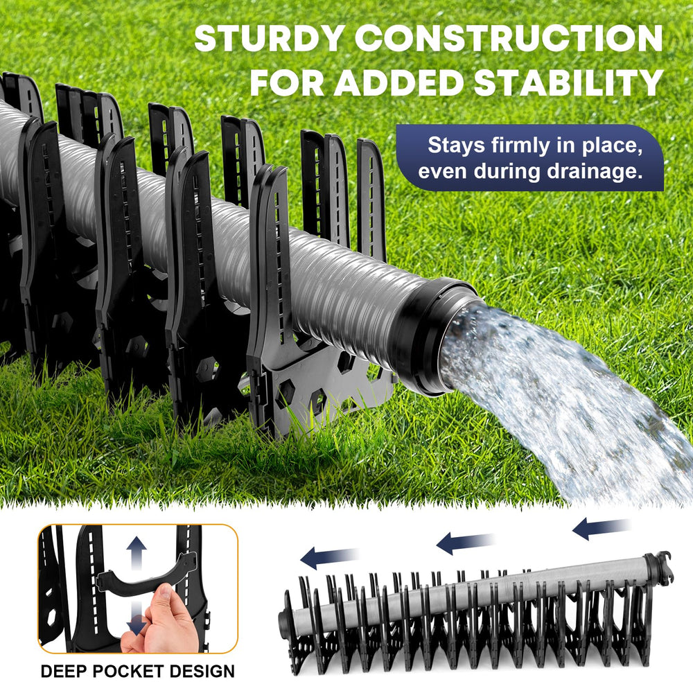 Kohree RV Sewer Hose Support close-up reveals sturdy PP construction and durable hinge