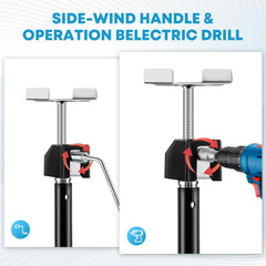 Kohree stabilizers extended for solid footing on uneven ground while camping