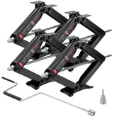 Kohree RV stabilizer jack extended to 24 inches for stable campsite leveling.