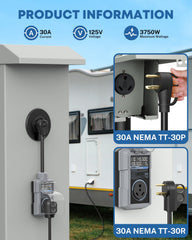 Kohree IP67 waterproof plug cover protects outlets in rain and dust.