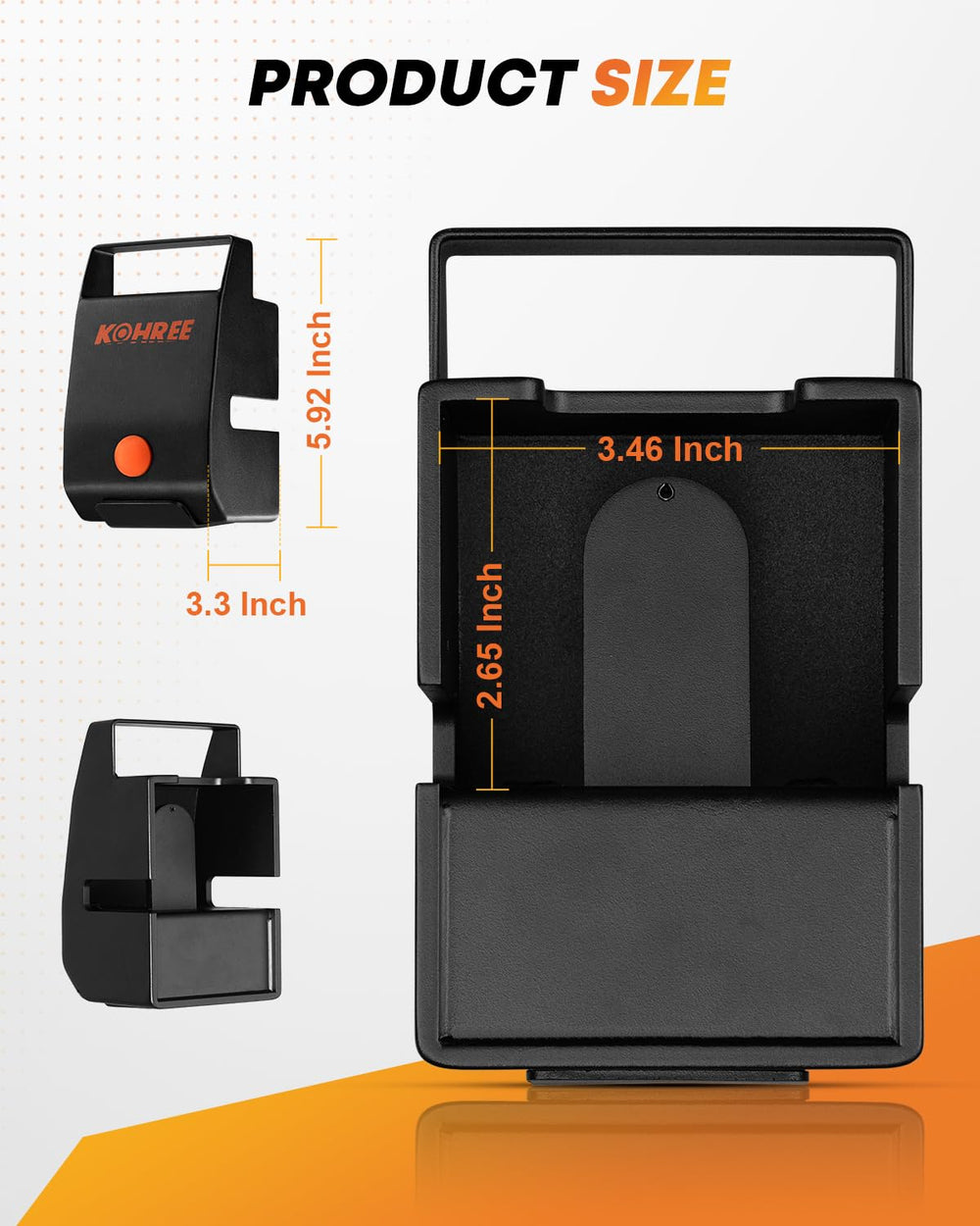 Kohree secure latching mechanism prevents bounce-open for reliable trailer security.
