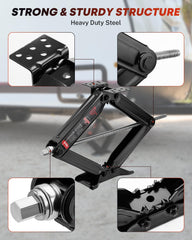 Kohree stabilizer jack wide base footprint improves stability on uneven ground.