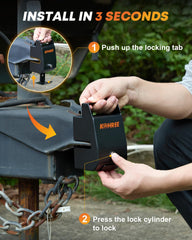 Kohree hitch lock includes four keys for convenient sharing and backups.