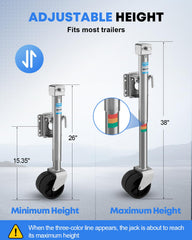 Ergonomic handle of Kohree trailer jack with non-slip grip