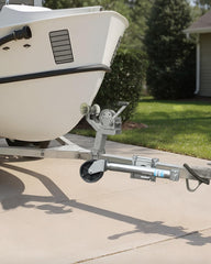 Kohree trailer jack in use on an RV and boat setup
