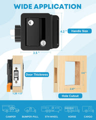 Kohree trailer lock with screws and plates supports versatile, easy mounting.