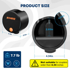 Kohree lock with weather-sealed exterior protects against rain and dust.
