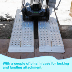 KOLOTOOL shed ramp anti-slip holes improve grip during loading.