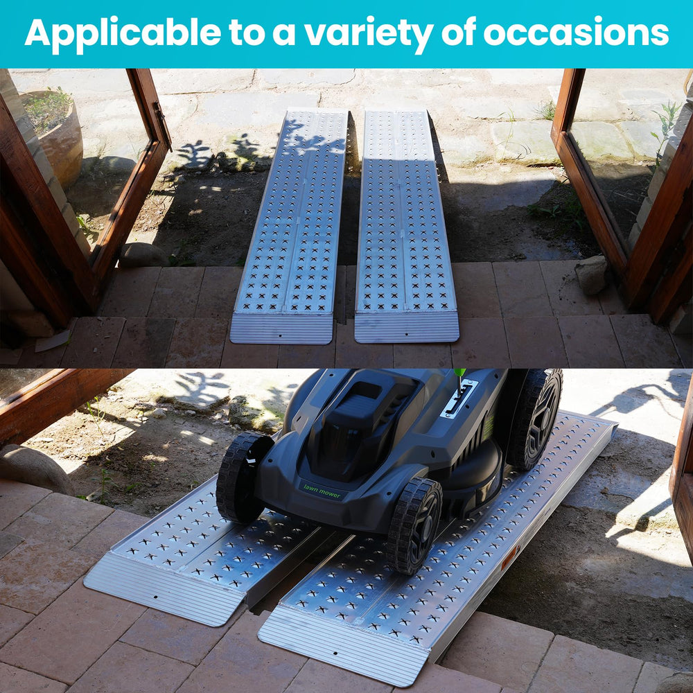 KOLOTOOL shed ramp two-piece set enables flexible storage and transport.