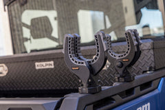 Kolpin Ratcheting Rhino Grip LinQ ratcheting arm secures items from 1 to 4 inches.