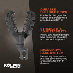 Kolpin Rhino Grip XLR Bar Mount includes heavy-duty straps for added security