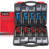 Kolvoii Helicoil kit front cover showing complete SAE and metric thread repair solution
