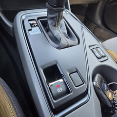 Kolya Crosstrek and Impreza interior finish upgrade with matte black trim.