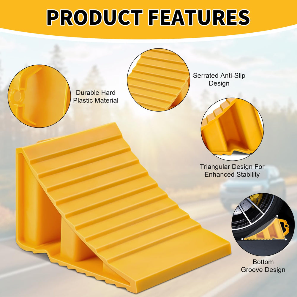Komokeru triangular design fits tires securely.