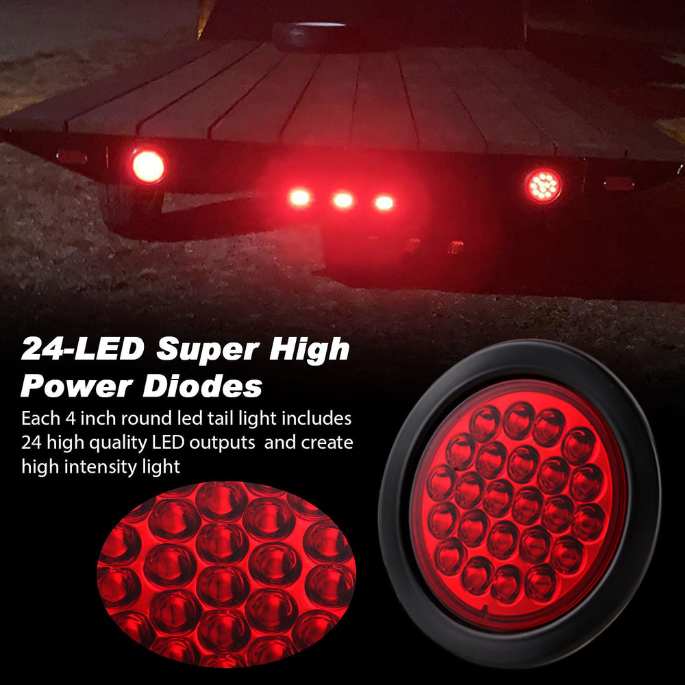 Konrali red brake/turn signal lens enhances signaling for other road users.
