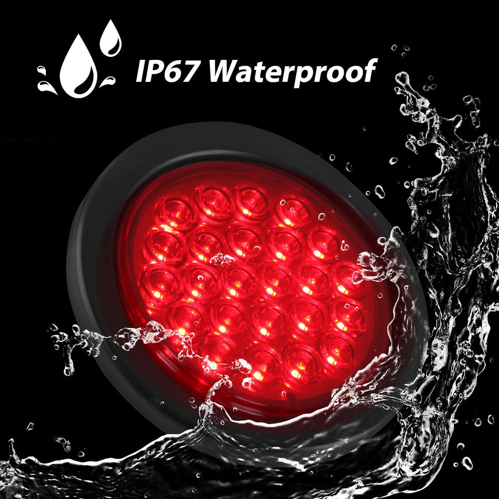 Konrali IP65 waterproof rating protects against rain, dust, and road spray.